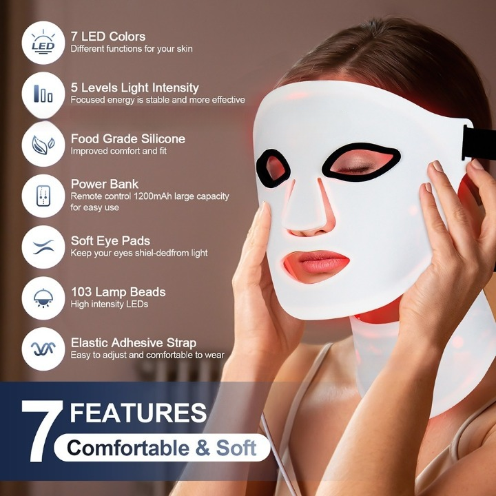 π¨ππΓ©πβ’ Silicone Facial LED Mask